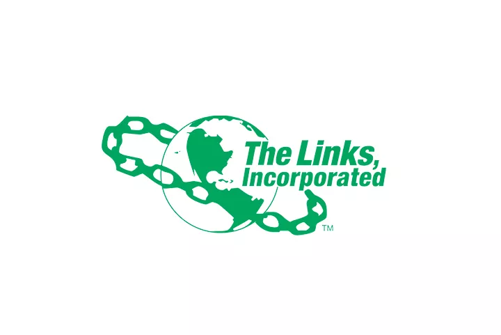 A green logo with the links incorporated in it.