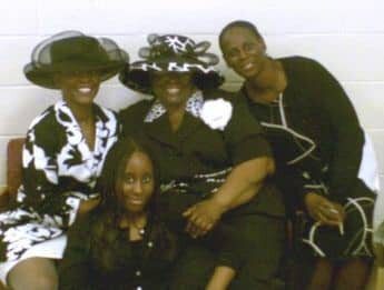 A group of women posing for the camera.